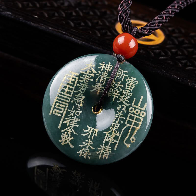 Buddha Stones Berggeister geben Geld aus Friedensschnalle Jade Glückskette Anhänger - image 2