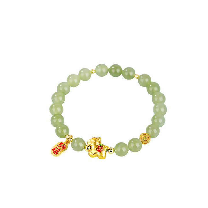 Buddha Stones Hetian-Jade-Armband zum Jahr des Pferdes - image 8