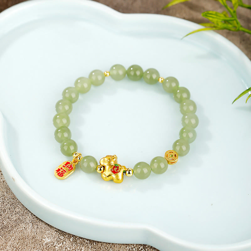 Buddha Stones Hetian-Jade-Armband zum Jahr des Pferdes - image 1