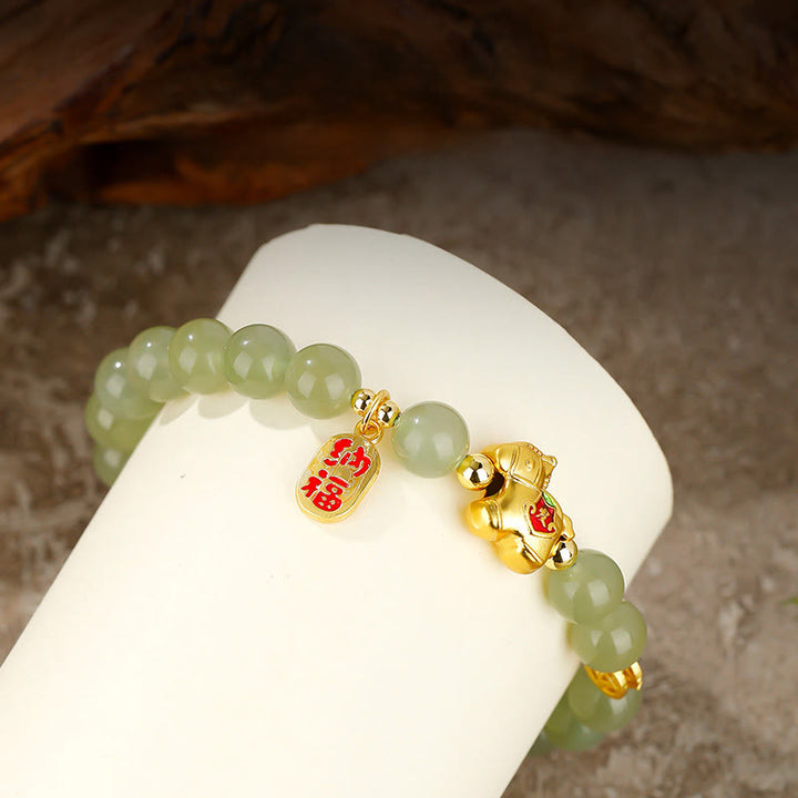 Buddha Stones Hetian-Jade-Armband zum Jahr des Pferdes - image 7