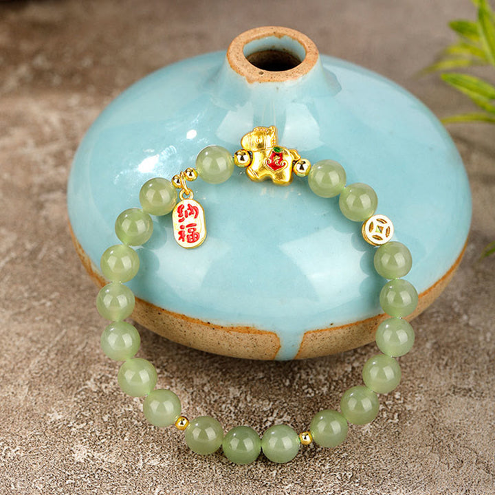 Buddha Stones Hetian-Jade-Armband zum Jahr des Pferdes - image 2