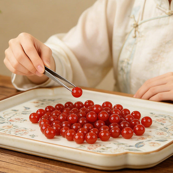 Buddha Stones Armband aus rotem Achat, Symbol des Jahres des Pferdes - image 9