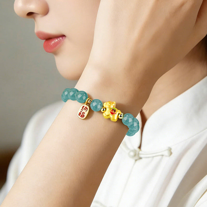 Buddha Stones Jade-Armband „Wohlstand und Fülle“ – Jahr des Pferdes - image 3