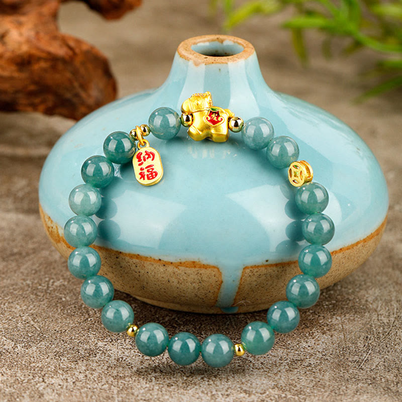 Buddha Stones Jade-Armband „Wohlstand und Fülle“ – Jahr des Pferdes - image 2