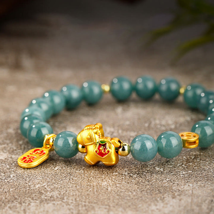 Buddha Stones Jade-Armband „Wohlstand und Fülle“ – Jahr des Pferdes - image 8