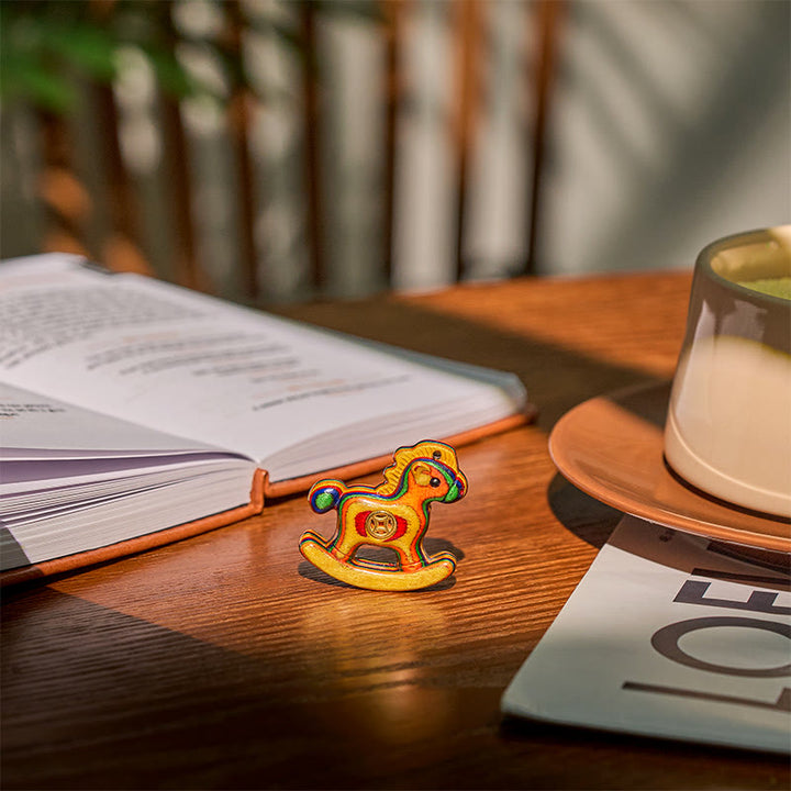 Buddha Stones, Jahr des Pferdes, Kupfermünze, Regenbogen-Eukalyptus, Kreativitäts-Schreibtischdekoration - image 3