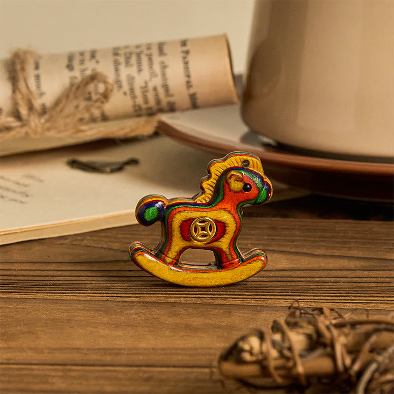 Buddha Stones, Jahr des Pferdes, Kupfermünze, Regenbogen-Eukalyptus, Kreativitäts-Schreibtischdekoration - image 1