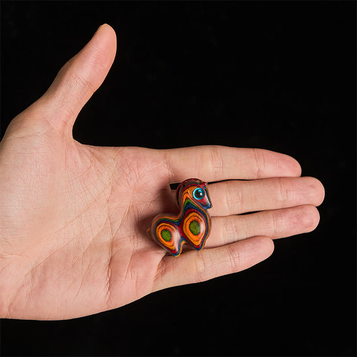 Buddha Stones, Jahr des Pferdes, geschnitztes Tang-Pferd, Regenbogen-Eukalyptus, kreative Schreibtischdekoration - image 5