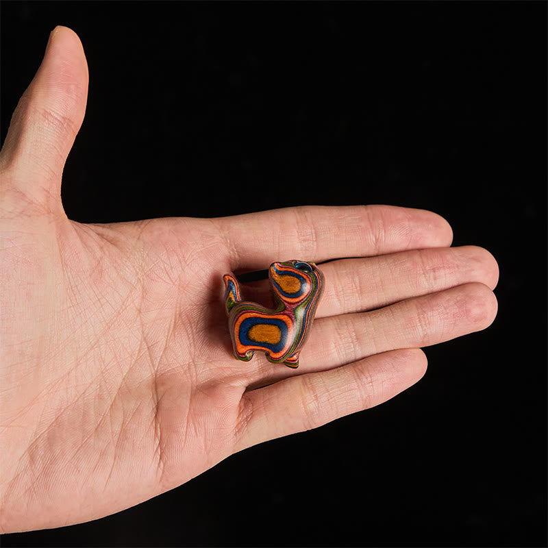 Buddha Stones, geschnitztes niedliches Kätzchen, Regenbogen-Eukalyptus, stressreduzierende Dekoration - image 4
