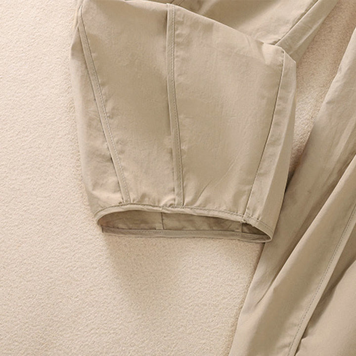 Buddha Stones Sommerliche, schlichte, einfarbige, hochtaillierte Damen-Haremshose mit Falten und Taschen - image 19