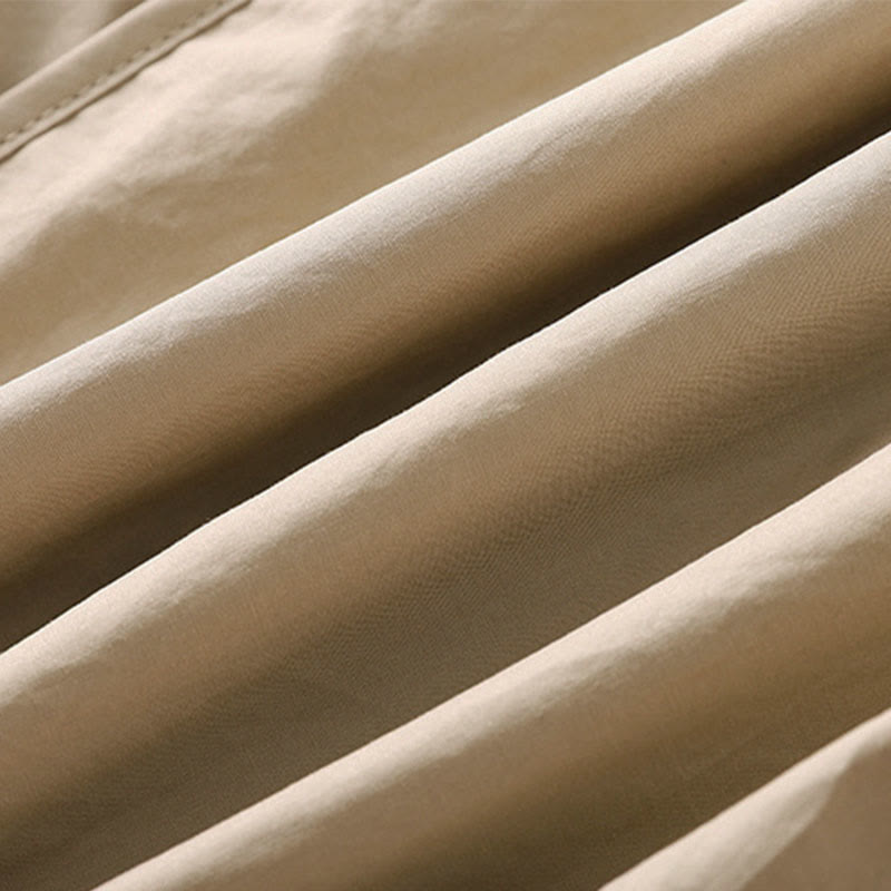 Buddha Stones Sommerliche, schlichte, einfarbige, hochtaillierte Damen-Haremshose mit Falten und Taschen - image 15