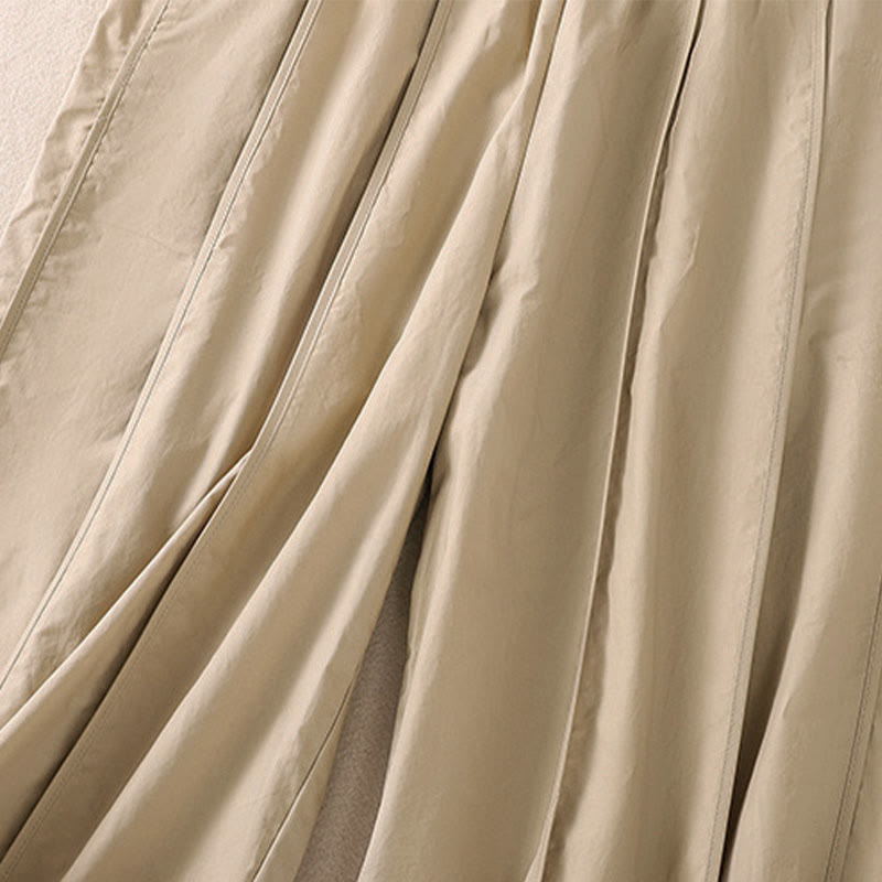 Buddha Stones Sommerliche, schlichte, einfarbige, hochtaillierte Damen-Haremshose mit Falten und Taschen - image 16