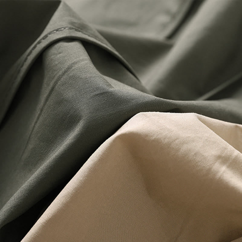 Buddha Stones Sommerliche, schlichte, einfarbige, hochtaillierte Damen-Haremshose mit Falten und Taschen - image 23