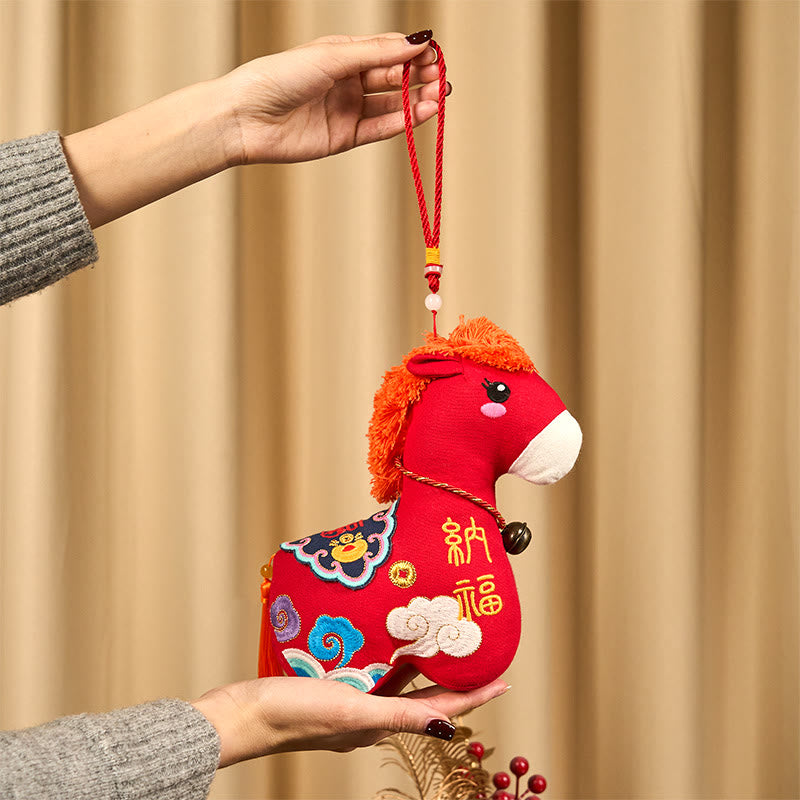 Buddha Stones, Jahr des Pferdes, Kupferrote Schnur, Fu-Zeichenstickerei, Wohlstands-Heimdekoration - image 15