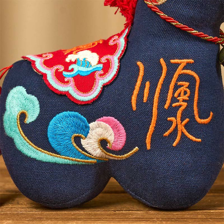 Buddha Stones, Jahr des Pferdes, Kupferrote Schnur, Fu-Zeichenstickerei, Wohlstands-Heimdekoration - image 24