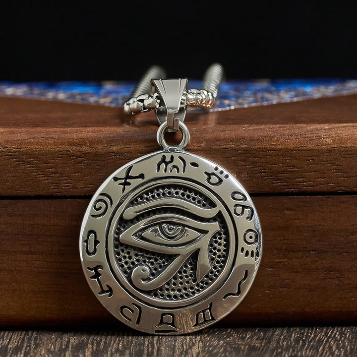 Buddha Stones ​​Titanstahl-Anhänger mit bösem Blick für Balance - image 3