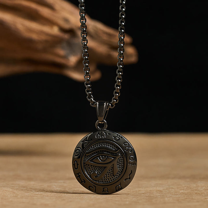 Buddha Stones ​​Titanstahl-Anhänger mit bösem Blick für Balance - image 13