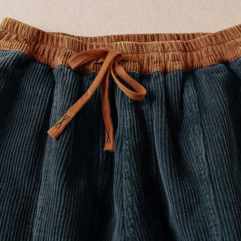 Buddha Stones Damen-Haremshose aus Cord-Baumwolle mit Thermo-Fleece-Futter und Taschen in Farbkontrast - image 30