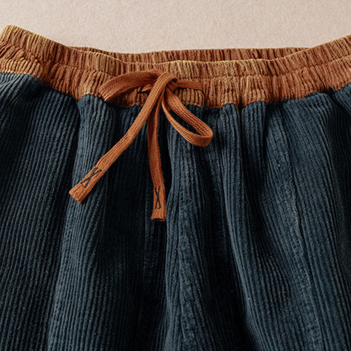 Buddha Stones Damen-Haremshose aus Cord-Baumwolle mit Thermo-Fleece-Futter und Taschen in Farbkontrast - image 30