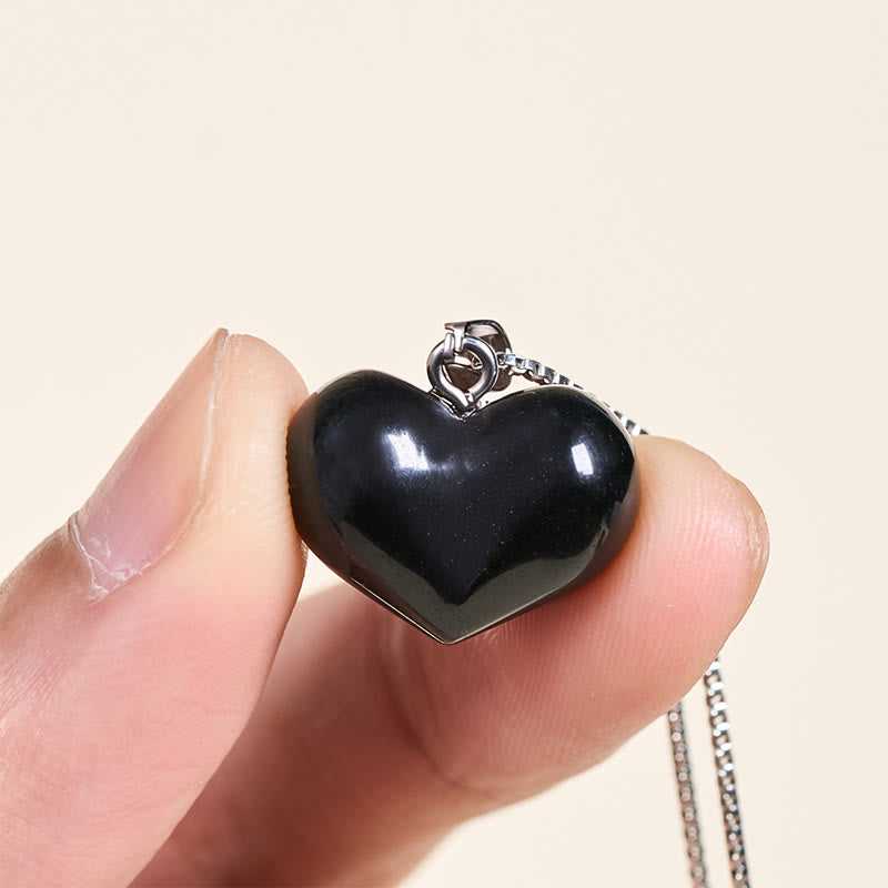 Buddha Stones ​​Herz-Design Amethyst Topas Rosa Kristall Opal Tigerauge Weißer Kristall Roter Jaspis Amazonit Grüner Aventurin Schwarzer Obsidian Citrin Balance Halskette Anhänger - image 41