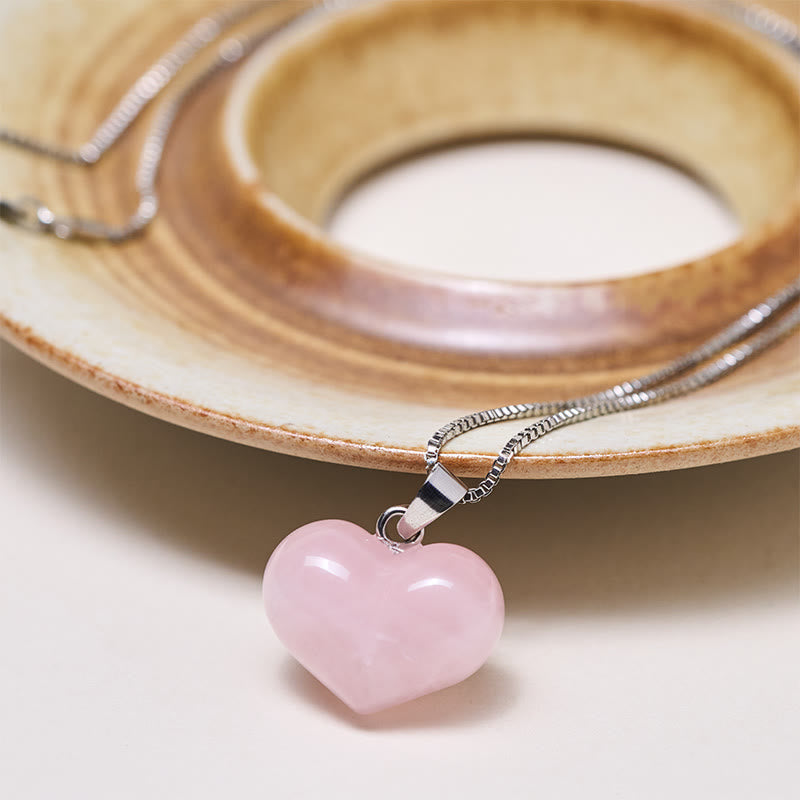 Buddha Stones ​​Herz-Design Amethyst Topas Rosa Kristall Opal Tigerauge Weißer Kristall Roter Jaspis Amazonit Grüner Aventurin Schwarzer Obsidian Citrin Balance Halskette Anhänger - image 14