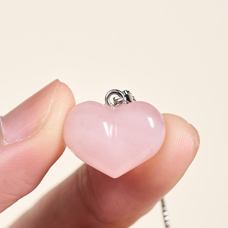 Buddha Stones ​​Herz-Design Amethyst Topas Rosa Kristall Opal Tigerauge Weißer Kristall Roter Jaspis Amazonit Grüner Aventurin Schwarzer Obsidian Citrin Balance Halskette Anhänger - image 13