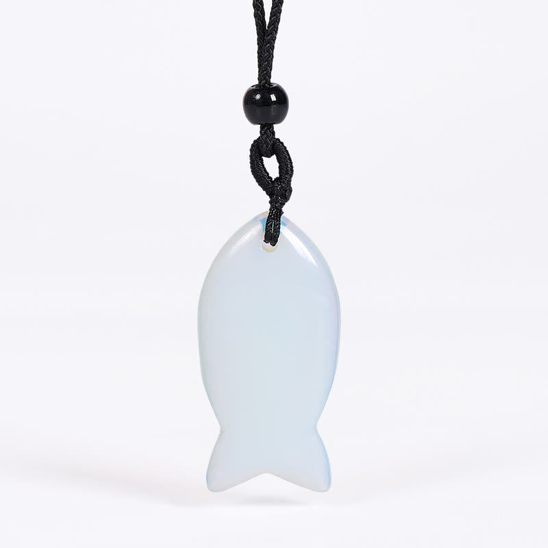 Buddha Stones, Koi-Fisch, rosa Kristall, indischer Achat, Amethyst, Topas, roter Jaspis, Erfolg, Wärme-Halskette, Anhänger - Opal - image 55