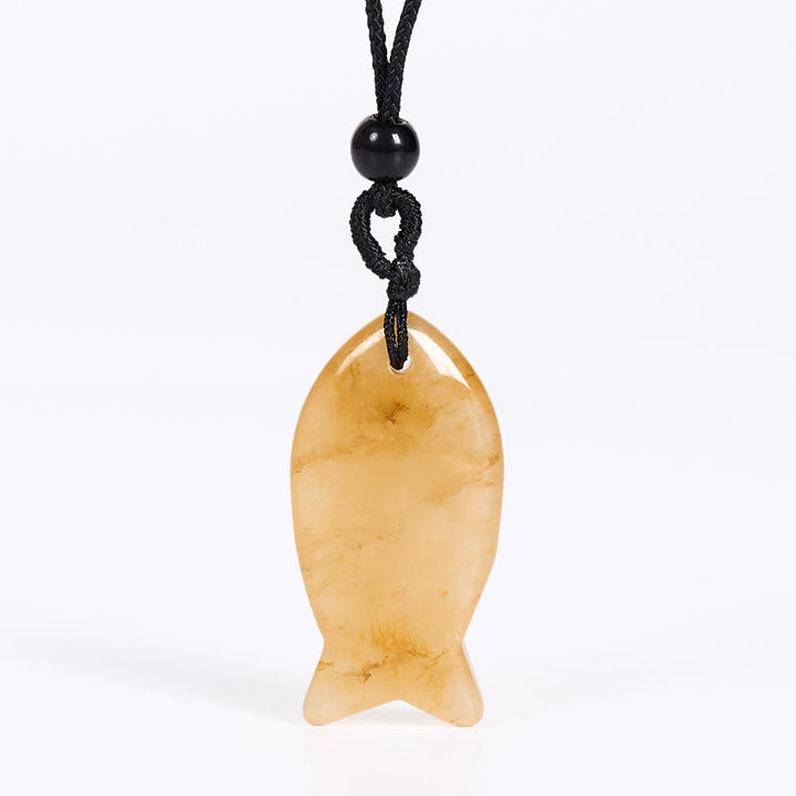 Buddha Stones, Koi-Fisch, rosa Kristall, indischer Achat, Amethyst, Topas, roter Jaspis, Erfolg, Wärme-Halskette, Anhänger - Topas - image 14