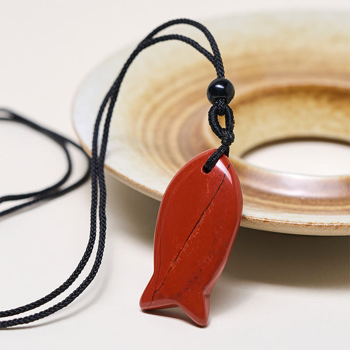 Buddha Stones, Koi-Fisch, rosa Kristall, indischer Achat, Amethyst, Topas, roter Jaspis, Erfolg, Wärme-Halskette, Anhänger - image 20