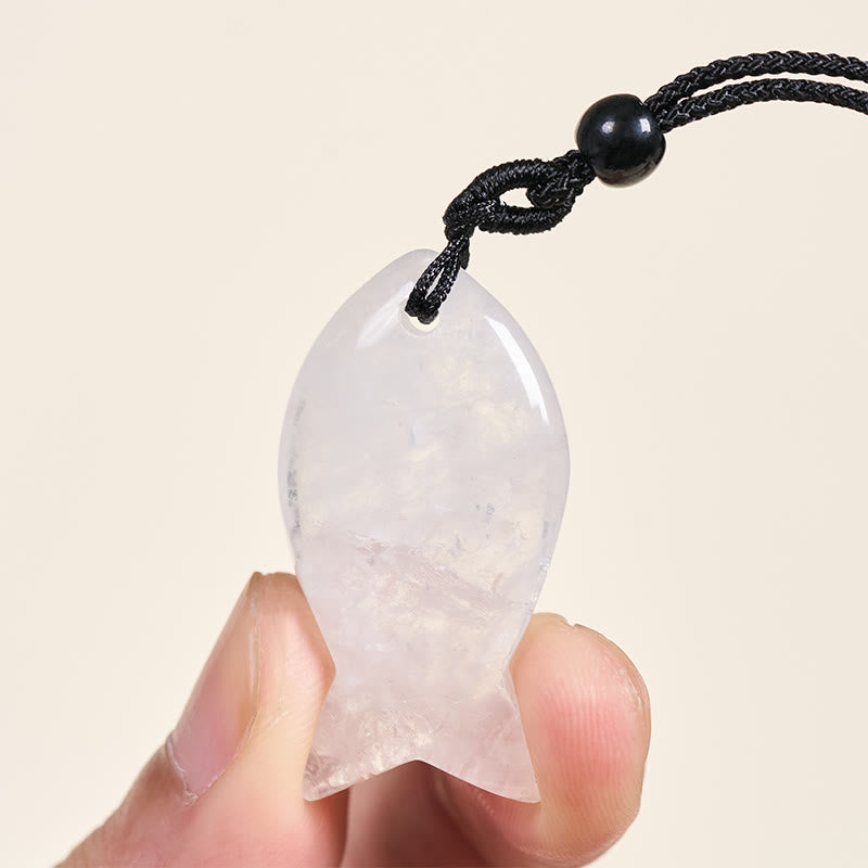 Buddha Stones, Koi-Fisch, rosa Kristall, indischer Achat, Amethyst, Topas, roter Jaspis, Erfolg, Wärme-Halskette, Anhänger - image 48