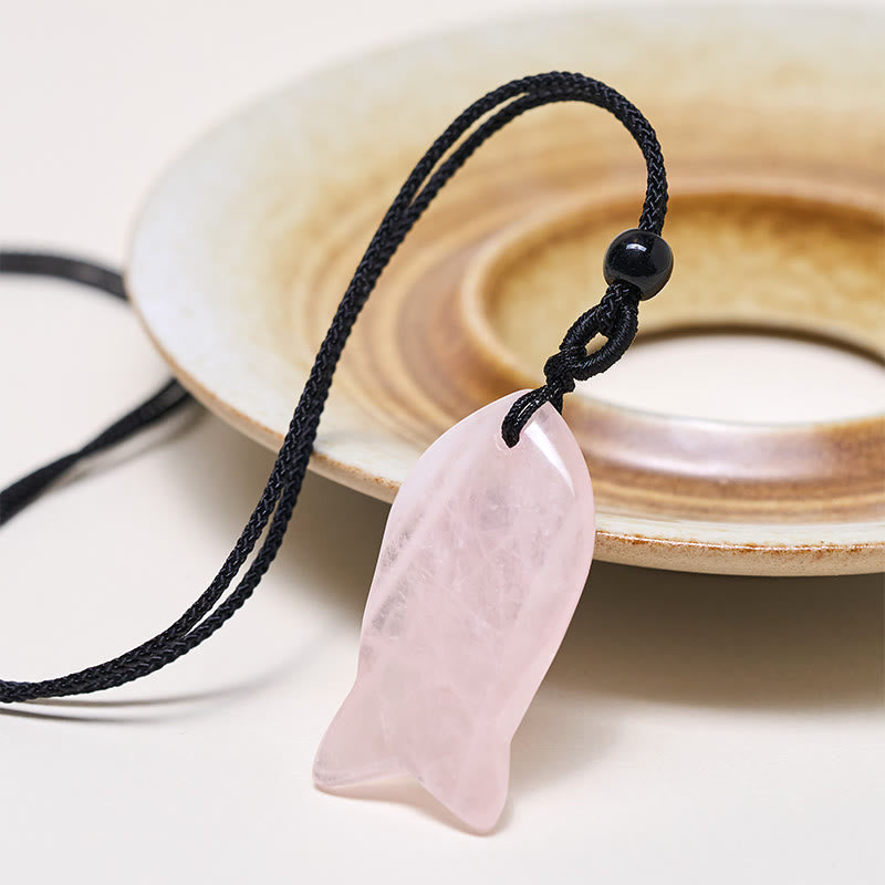 Buddha Stones, Koi-Fisch, rosa Kristall, indischer Achat, Amethyst, Topas, roter Jaspis, Erfolg, Wärme-Halskette, Anhänger - image 3