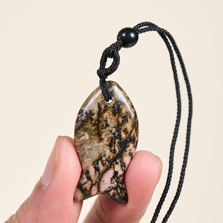 Buddha Stones, Koi-Fisch, rosa Kristall, indischer Achat, Amethyst, Topas, roter Jaspis, Erfolg, Wärme-Halskette, Anhänger - image 27