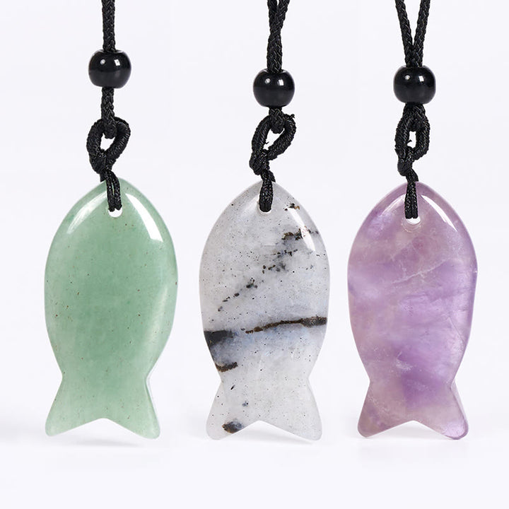 Buddha Stones, Koi-Fisch, rosa Kristall, indischer Achat, Amethyst, Topas, roter Jaspis, Erfolg, Wärme-Halskette, Anhänger - image 0