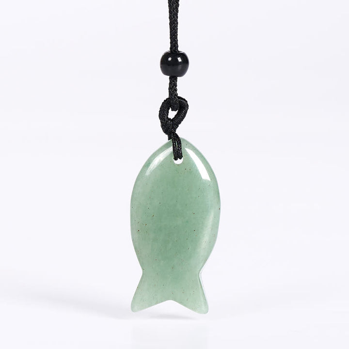 Buddha Stones, Koi-Fisch, rosa Kristall, indischer Achat, Amethyst, Topas, roter Jaspis, Erfolg, Wärme-Halskette, Anhänger - Grüner Aventurin - image 43