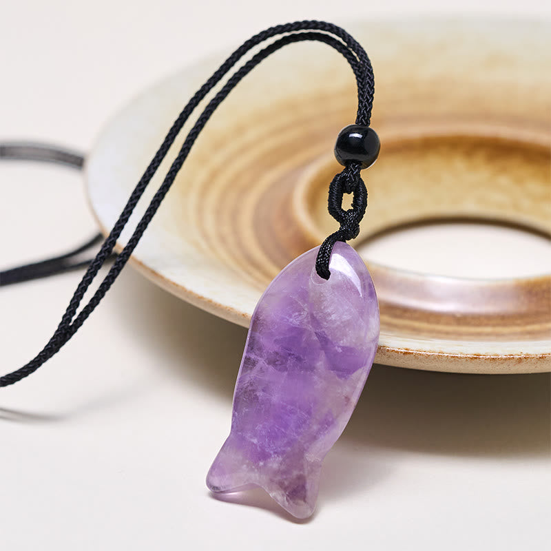 Buddha Stones, Koi-Fisch, rosa Kristall, indischer Achat, Amethyst, Topas, roter Jaspis, Erfolg, Wärme-Halskette, Anhänger - image 53