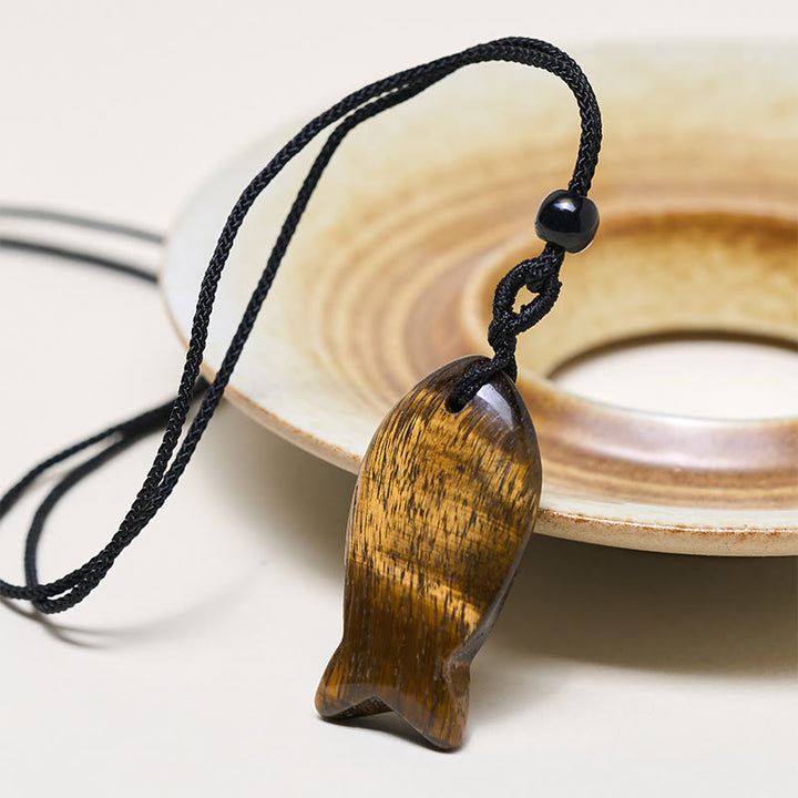 Buddha Stones, Koi-Fisch, rosa Kristall, indischer Achat, Amethyst, Topas, roter Jaspis, Erfolg, Wärme-Halskette, Anhänger - image 32