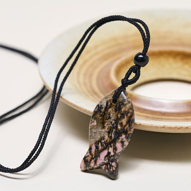 Buddha Stones, Koi-Fisch, rosa Kristall, indischer Achat, Amethyst, Topas, roter Jaspis, Erfolg, Wärme-Halskette, Anhänger - image 28