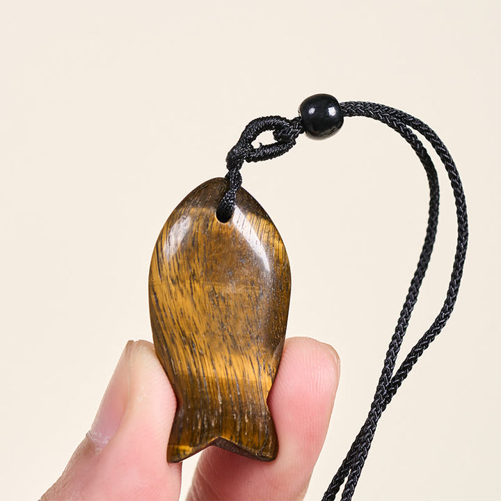 Buddha Stones, Koi-Fisch, rosa Kristall, indischer Achat, Amethyst, Topas, roter Jaspis, Erfolg, Wärme-Halskette, Anhänger - image 31