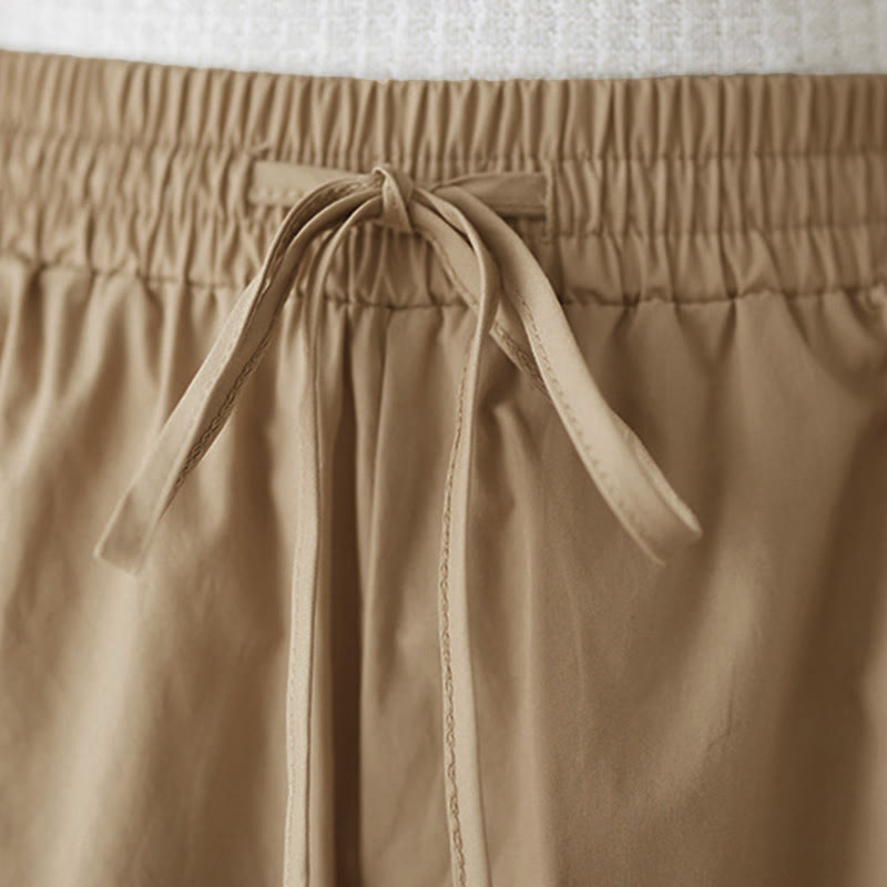 Buddha Stones Schlichte Caprihose für Damen mit seitlicher Knopfleiste, weitem Bein und Taschen - image 22