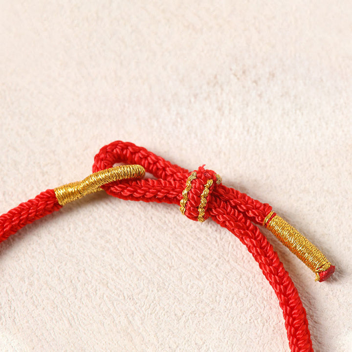 Buddha Stones Jahr des Pferdes Kupferrotes Armband mit Lotus-Glückssymbolen - image 16