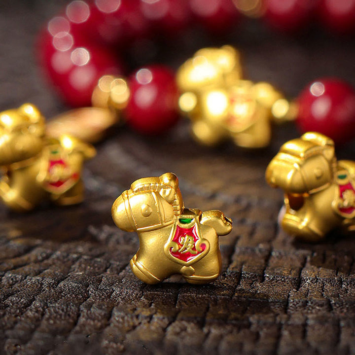 Buddha Stones Zinnober-Segensarmband zum Jahr des Pferdes - image 14