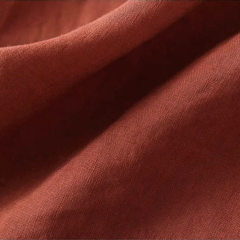 Buddha Stones Retro Blumenstickerei Design Langarm Damenshirt aus Baumwolle und Leinen - image 6