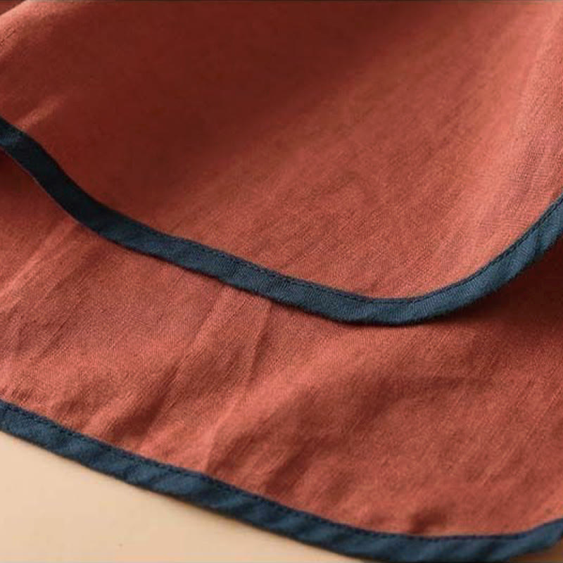 Buddha Stones Retro Blumenstickerei Design Langarm Damenshirt aus Baumwolle und Leinen - image 9