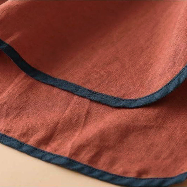 Buddha Stones Retro Blumenstickerei Design Langarm Damenshirt aus Baumwolle und Leinen - image 9