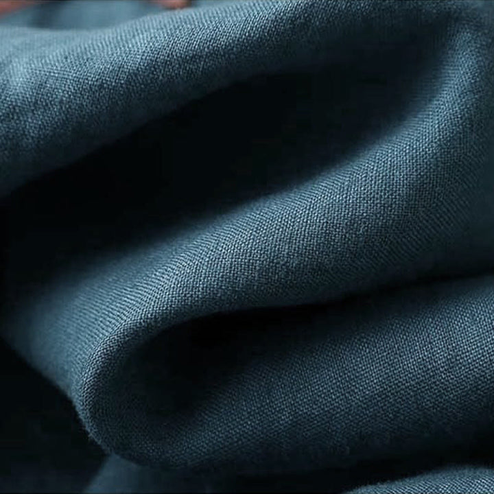 Buddha Stones Retro Blumenstickerei Design Langarm Damenshirt aus Baumwolle und Leinen - image 12