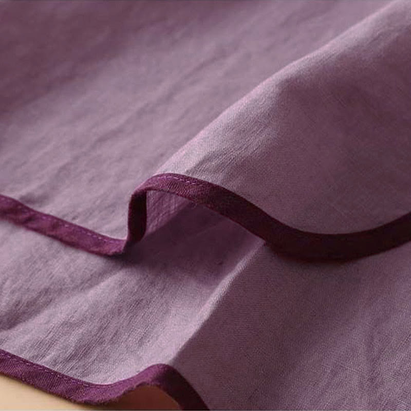 Buddha Stones Retro Blumenstickerei Design Langarm Damenshirt aus Baumwolle und Leinen - image 18