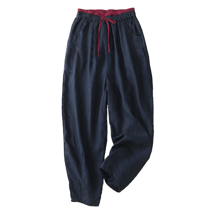 Buddha Stones Damen-Haremshose mit farblich abgesetztem Design, Länge 7-8 Zoll, mit Taschen - Mitternachtsblau - US 8-10, UK/AU 12-14, EU 40-42 (2XL) - image 13