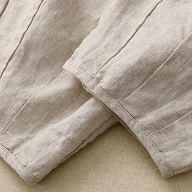 Buddha Stones Damen-Haremshose mit farblich abgesetztem Design, Länge 7-8 Zoll, mit Taschen - image 6