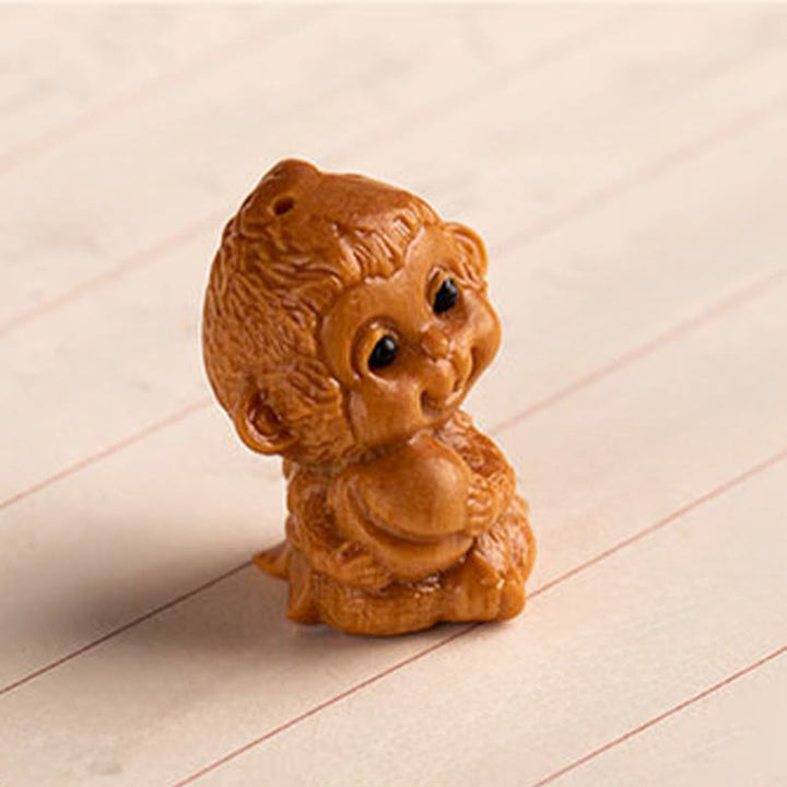 Buddha Stones Schlüsselanhänger aus rotem Sandelholz, Stern, Mond und Bodhi-Samen – Segenswunsch für das Jahr des Pferdes - image 36