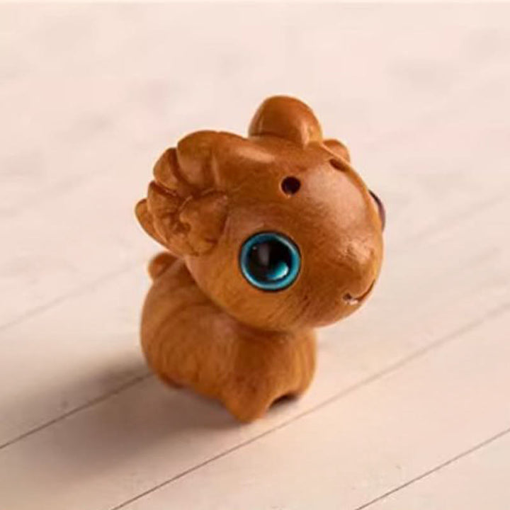 Buddha Stones Schlüsselanhänger aus rotem Sandelholz, Stern, Mond und Bodhi-Samen – Segenswunsch für das Jahr des Pferdes - image 33